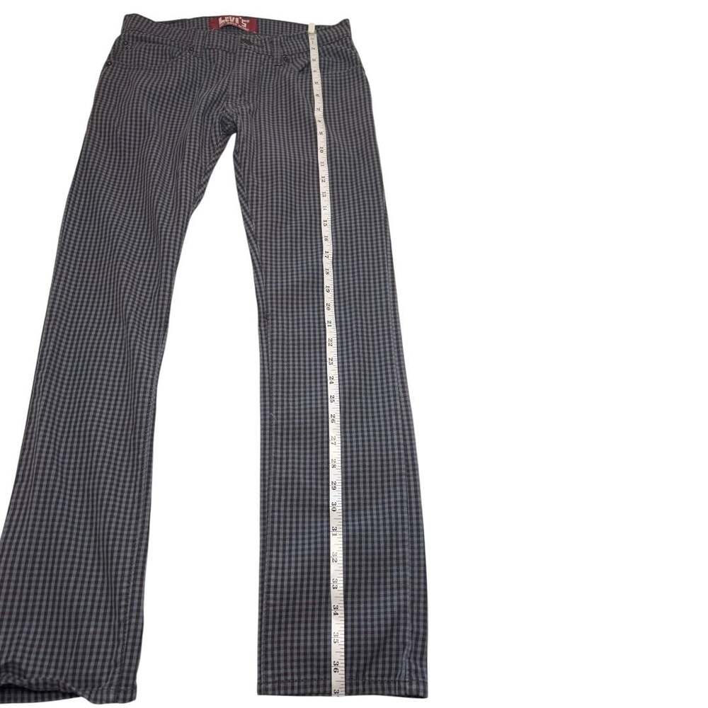 Levi's RedTab Jeans 510 Super Skinny Gingham Plaid Pants Sz 28 waist-16 Yth. - Picture 6 of 9